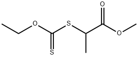 Propanoic acid, 2-[(ethoxythioxomethyl)thio]-, methyl ester Struktur