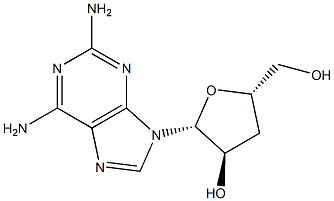 Adenosine, 2-amino-3'-deoxy- Struktur