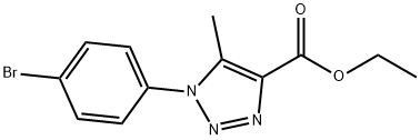 1-(4-ブロモフェニル)-5-メチル-1H-1,2,3-トリアゾール-4-カルボン酸エチル 化学構造式