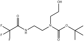 TERT-BUTYL 2-HYDROXYETHYL(2-(2,2,2-TRIFLUOROACETAMIDO)ETHYL)CARBAMATE, 364056-55-3, 结构式