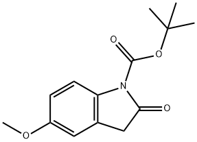 TERT-BUTYL 5-METHOXY-2-OXOINDOLINE-1-CARBOXYLATE, 374898-41-6, 结构式