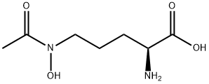 Ornithine, N5-acetyl-N5-hydroxy- 化学構造式