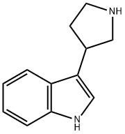 3-pyrrolidin-3-yl-1H-indole, 3766-02-7, 结构式