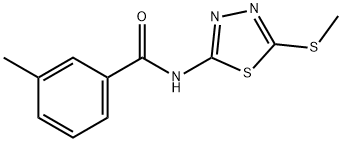 3-methyl-N-(5-(methylthio)-1,3,4-thiadiazol-2-yl)benzamide Structure