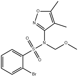 2-溴-N-(4,5-二甲基异恶唑-3-基)-N-(甲氧甲基)苯磺酰胺, 415697-57-3, 结构式