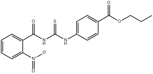 propyl 4-({[(2-nitrobenzoyl)amino]carbonothioyl}amino)benzoate Structure