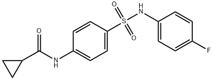 N-[4-[(4-fluorophenyl)sulfamoyl]phenyl]cyclopropanecarboxamide Struktur