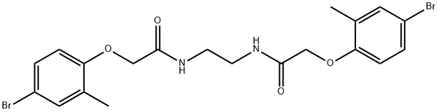 N,N'-1,2-ethanediylbis[2-(4-bromo-2-methylphenoxy)acetamide] 结构式
