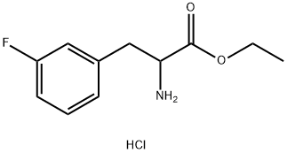 DL-3-氟苯丙氨酸乙酯盐酸盐 结构式
