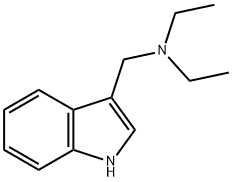 INDOLE, 3-((DIETHYLAMINO)METHYL)- 化学構造式