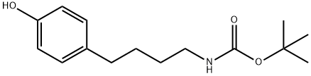 Carbamic acid, [4-(4-hydroxyphenyl)butyl]-, 1,1-dimethylethyl ester Structure