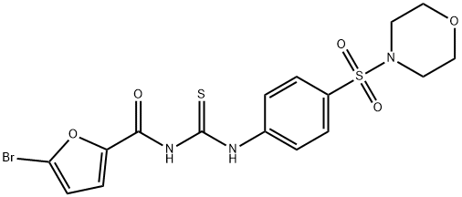 5-bromo-N-({[4-(4-morpholinylsulfonyl)phenyl]amino}carbonothioyl)-2-furamide Struktur