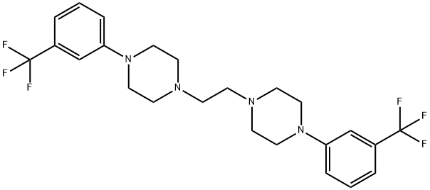 1,2-bis(4-(3-(trifluoromethyl)phenyl)piperazin-1-yl)ethane Structure