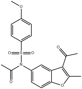 N-(3-acetyl-2-methylbenzofuran-5-yl)-N-((4-methoxyphenyl)sulfonyl)acetamide Structure