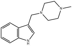 3-(4-メチルピペラジノメチル)-1H-インドール 化学構造式
