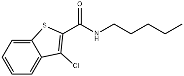 3-chloro-N-pentyl-1-benzothiophene-2-carboxamide Structure