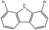 1,8-ジブロモ-9H-カルバゾール 化学構造式