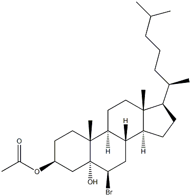 Cholestane-3,5-diol,6-bromo-, 3-acetate, (3b,5a,6b)-