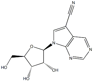 7H-Pyrrolo[2,3-d]pyrimidine-5-carbonitrile,7-b-D-ribofuranosyl- Structure