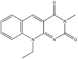 Pyrimido[4,5-b]quinoline-2,4(3H,10H)-dione, 10-ethyl-3-methyl- Structure