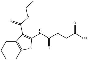 4-((3-(ethoxycarbonyl)-4,5,6,7-tetrahydrobenzo[b]thiophen-2-yl)amino)-4-oxobutanoic acid,62159-41-5,结构式