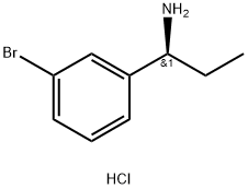 (1S)-1-(3-BROMOPHENYL)PROPYLAMINE HYDROCHLORIDE Structure