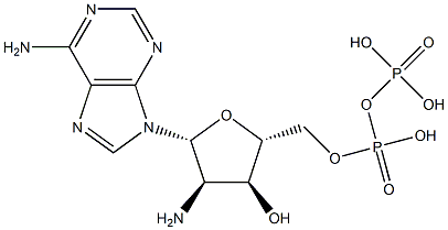 Adenosine 5'-(trihydrogen diphosphate), 2'-amino-2'-deoxy- Struktur