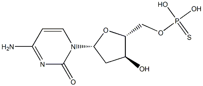 Cytidine, 2'-deoxy-, 5'-(dihydrogen phosphorothioate) Structure