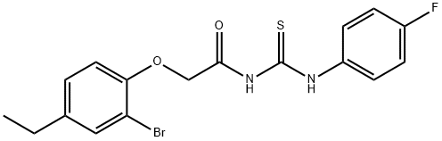 2-(2-bromo-4-ethylphenoxy)-N-{[(4-fluorophenyl)amino]carbonothioyl}acetamide|