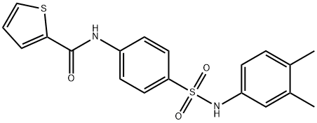 N-[4-[(3,4-dimethylphenyl)sulfamoyl]phenyl]thiophene-2-carboxamide Structure