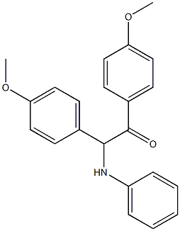 1,2-二(4-甲氧基苯基)-2-(苯氨基)-乙酮 结构式