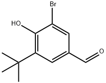 3-溴-5-叔丁基-4-羟基苯甲醛, 65678-06-0, 结构式