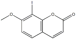 8-iodo-7-methoxy-chromen-2-one Struktur
