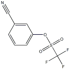 Methanesulfonic acid, trifluoro-, 3-cyanophenyl ester Structure