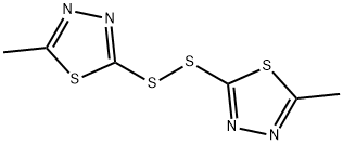 1,3,4-Thiadiazole, 2,2'-dithiobis[5-methyl- Struktur