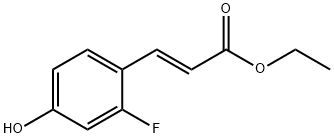 2-プロペン酸, 3-(2-フルオロ-4-ヒドロキシフェニル)-, エチルエステル, (2E) 化学構造式