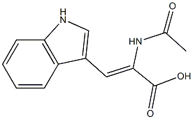 2-Propenoic acid, 2-(acetylamino)-3-(1H-indol-3-yl)-, (Z)- 化学構造式