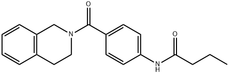 N-[4-(3,4-dihydro-1H-isoquinoline-2-carbonyl)phenyl]butanamide Structure