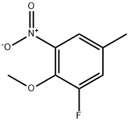 1-氟-2-甲氧基-5-甲基-3-硝基苯 结构式