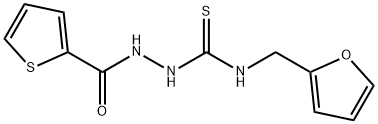 N-(furan-2-ylmethyl)-2-(thiophen-2-ylcarbonyl)hydrazinecarbothioamide Structure