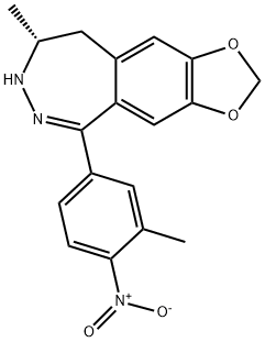 (R)-(+)-8-METHYL-5-(3-METHYL-4-NITROPHENYL)-8,9-DIHYDRO-7H-1,3-DIOXOLO[4,5-H][2,3]BENZODIAZEPINE,732277-05-3,结构式