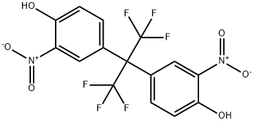 Phenol, 4,4'-[2,2,2-trifluoro-1-(trifluoromethyl)ethylidene]bis[2-nitro- Structure