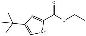 1H-Pyrrole-2-carboxylic acid, 4-(1,1-dimethylethyl)-, ethyl ester Struktur