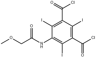 5-甲氧基乙酰胺基-2,4,6-三碘异酞酰氯, 76350-03-3, 结构式