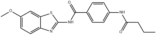 4-(butanoylamino)-N-(6-methoxy-1,3-benzothiazol-2-yl)benzamide Structure