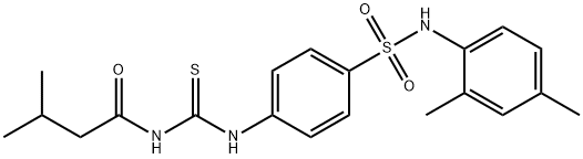 N-{[(4-{[(2,4-dimethylphenyl)amino]sulfonyl}phenyl)amino]carbonothioyl}-3-methylbutanamide Structure