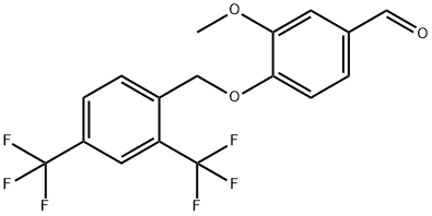 4-((2,4-BIS(TRIFLUOROMETHYL)BENZYL)OXY)-3-METHOXYBENZALDEHYDE Structure
