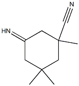 Cyclohexanecarbonitrile, 5-imino-1,3,3-trimethyl- Structure