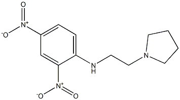 1-Pyrrolidineethanamine, N-(2,4-dinitrophenyl)- Structure