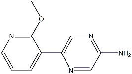 Pyrazinamine, 5-(2-methoxy-3-pyridinyl)- 结构式
